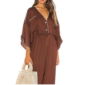 Free People Intimately Brown Cropped night and day top